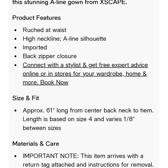 A Line gown Xscape - Picture 5 of 6
